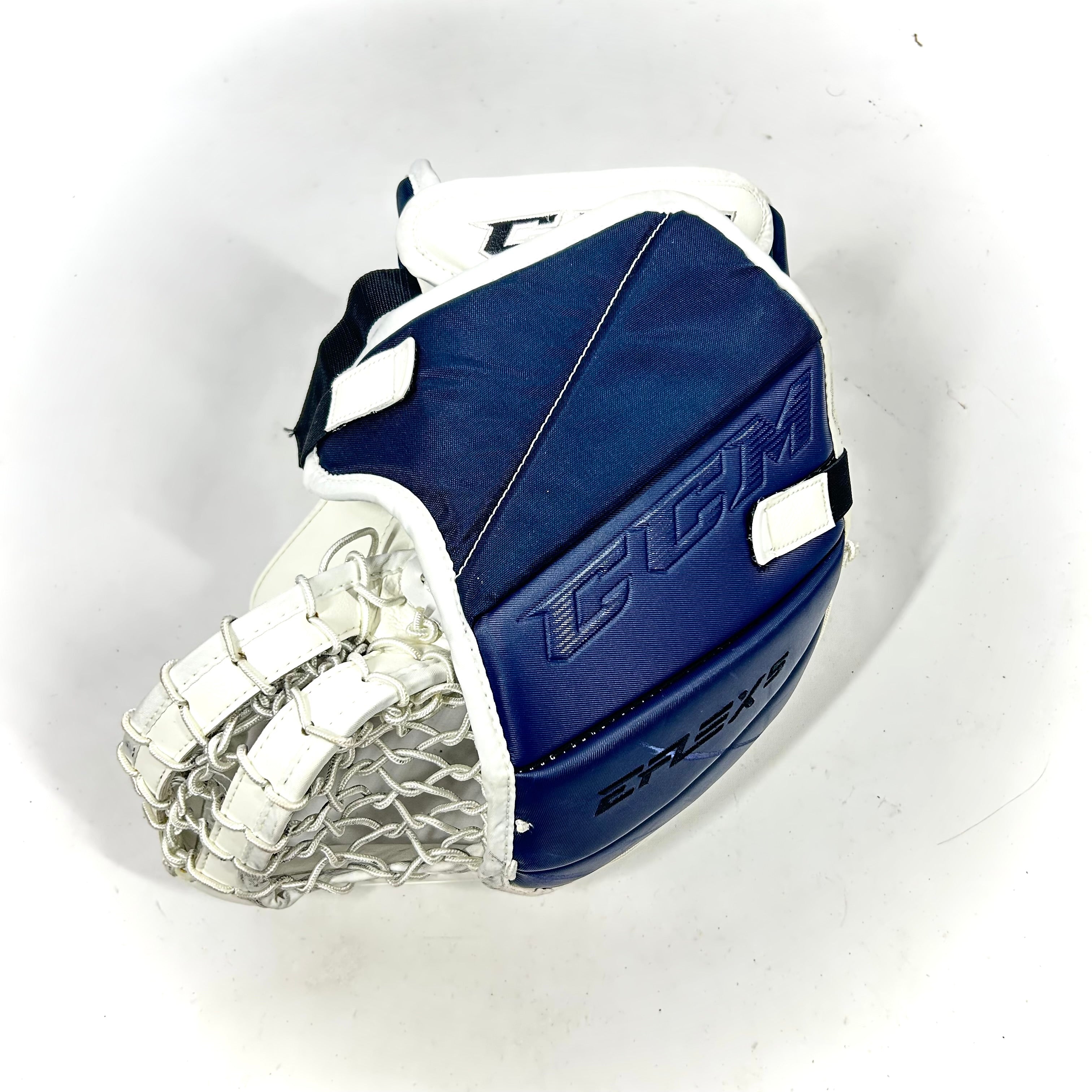 CCM Extreme Flex 5 - Gant de gardien d'occasion (bleu marine/blanc/or)